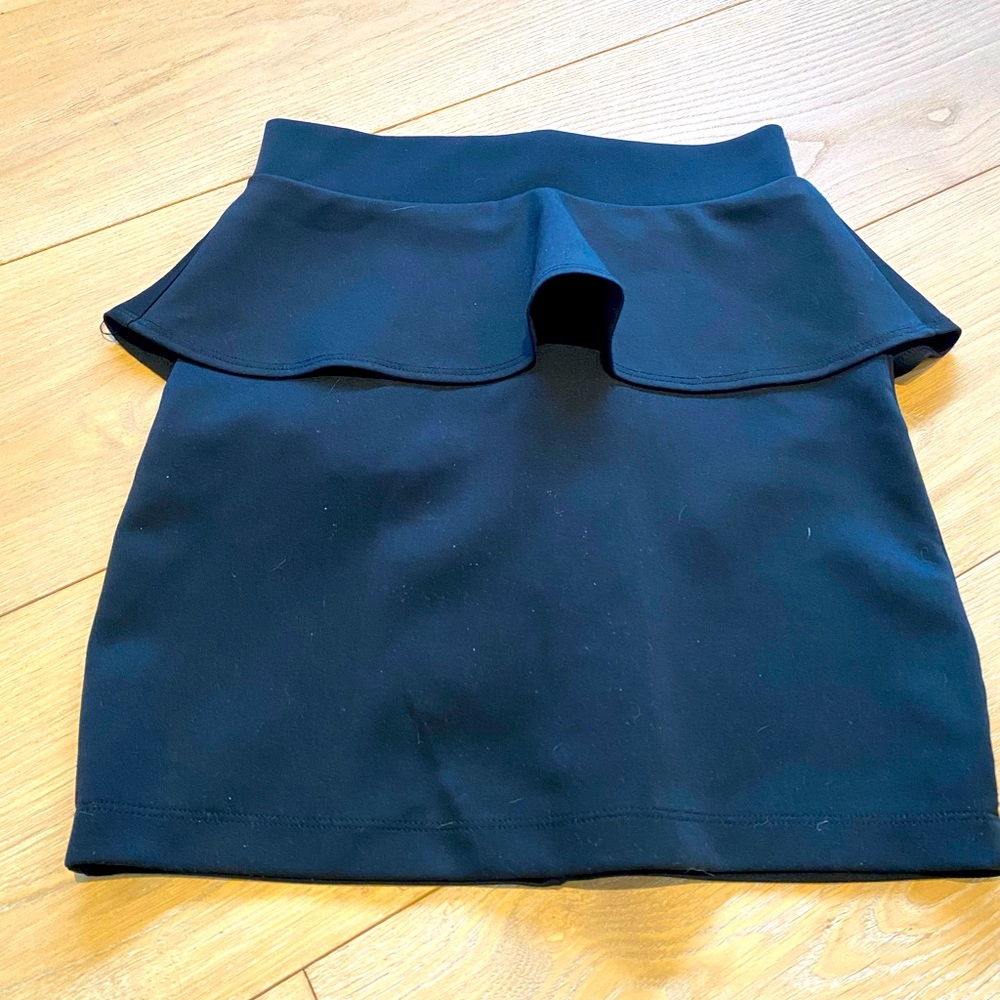 Black mini skirt